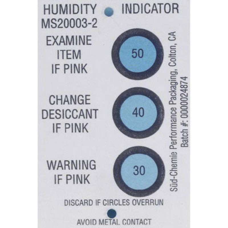 Humidity Indicator Card 30-40-50% 3 Spots, 125 Cards per Can